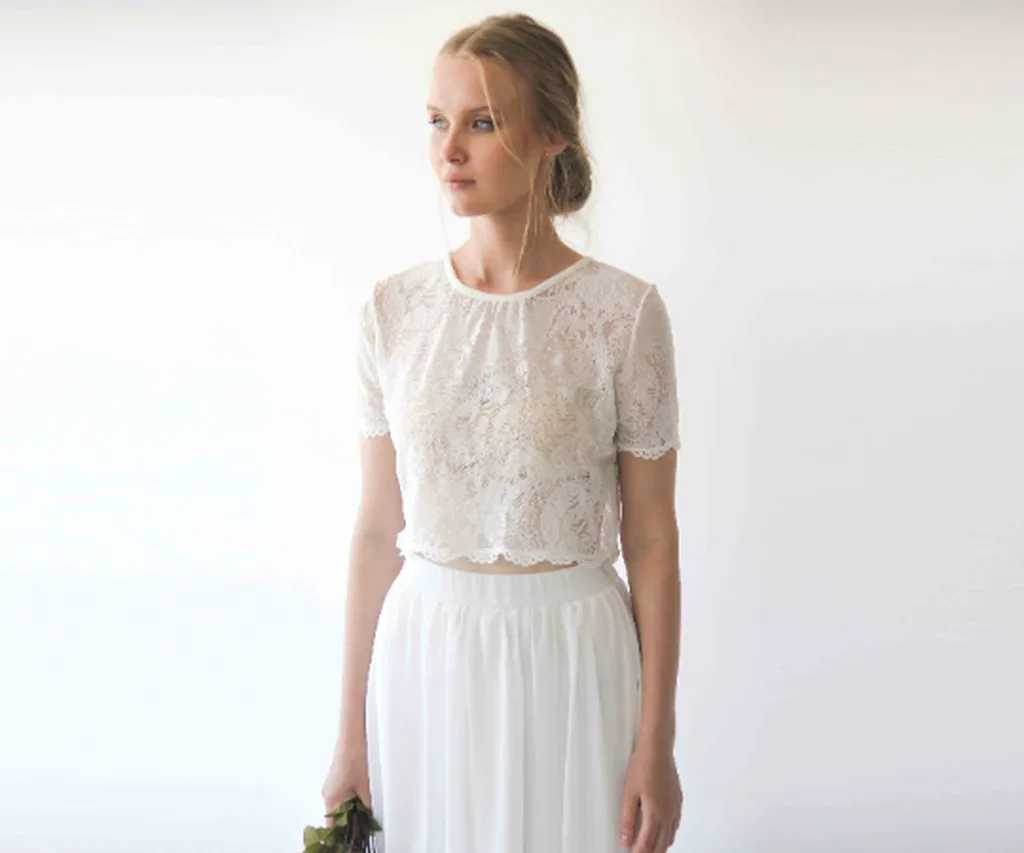Wedding Dress Separates, Two Piece Bridal Gowns  #1251
