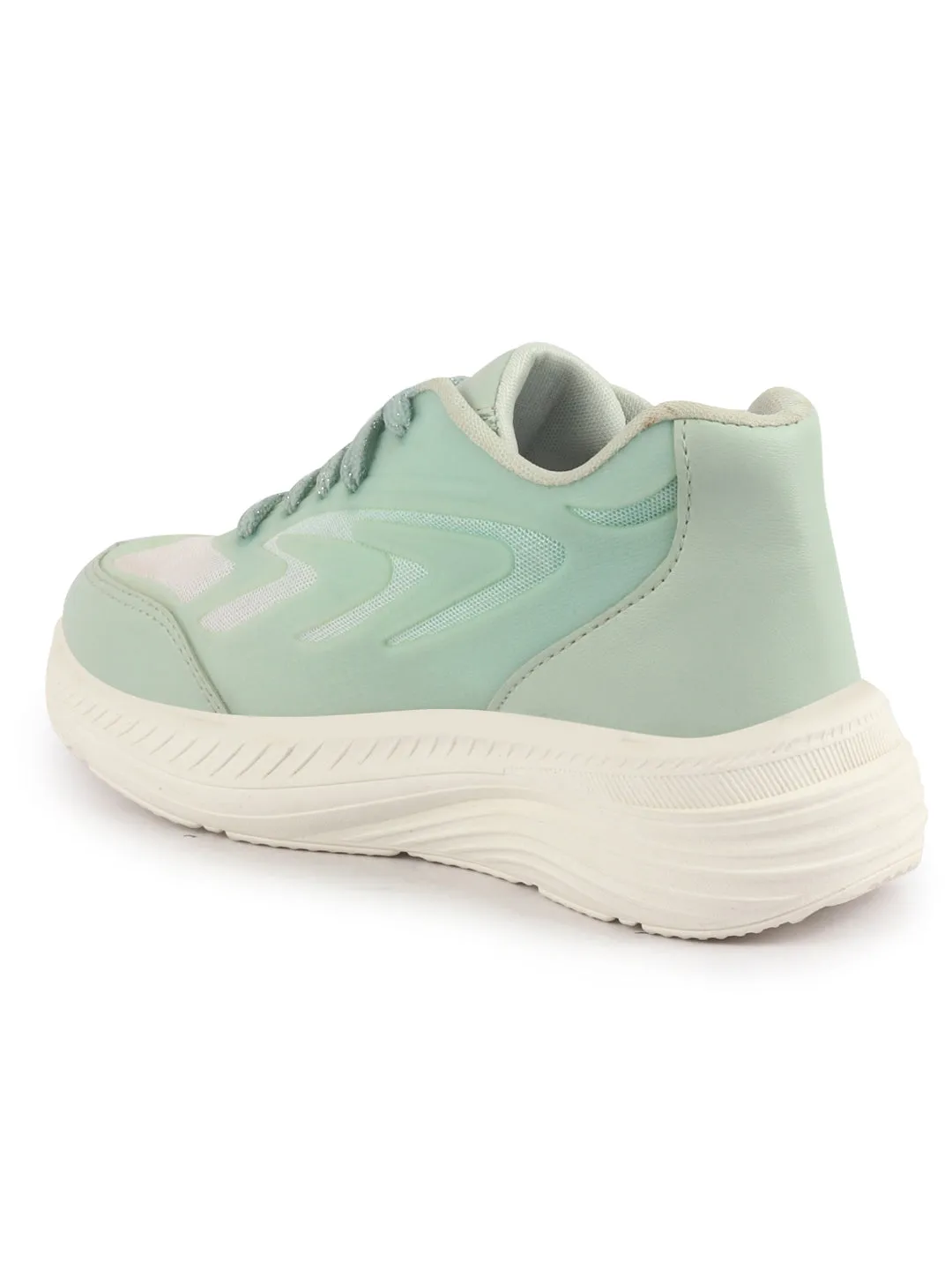 Women Glittery Shiny Chunky Casual Sneakers Lightweight and Comfortable Lace-Up Shoes Memory Cushioned Footbed Insole