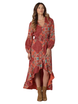Wrangler Women's Ginger Spice Boho Hem Midi Dress