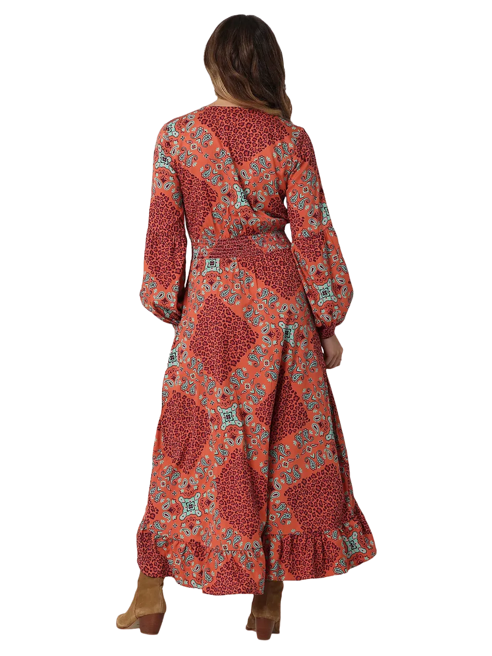 Wrangler Women's Ginger Spice Boho Hem Midi Dress